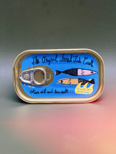 TINNED FISH CANDLE - SARDINES IN OLIVE OIL AND SEA SALT