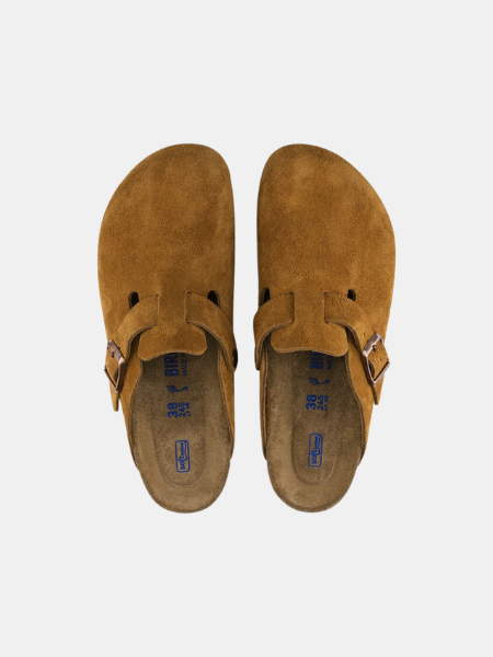 BIRKENSTOCK BOSTON SOFT FOOTBED SUEDE LEATHER - NARROW