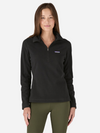  WOMEN'S MICRO D 1/4 ZIP FLEECE BLACK 