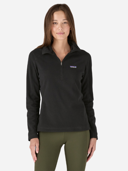  WOMEN'S MICRO D 1/4 ZIP FLEECE BLACK 