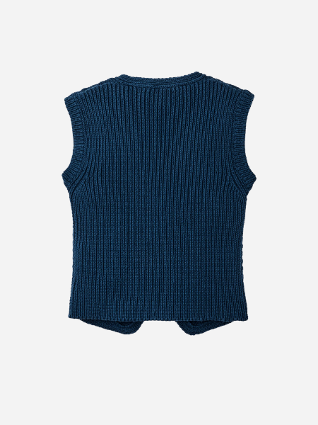 FILSON WOMEN'S 3GG RUSTIC CABLE KNIT VEST: DEEP BLUE