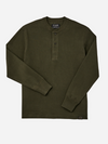 FILSON WAFFLE KNIT HENLEY: MOSSY ROCK