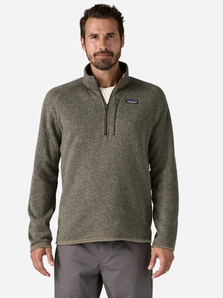 PATAGONIA MEN'S BETTER SWEATER 1/4 ZIP FLEECE RIVER ROCK GREEN