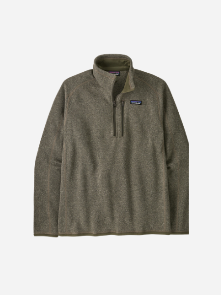 PATAGONIA MEN'S BETTER SWEATER 1/4 ZIP FLEECE RIVER ROCK GREEN