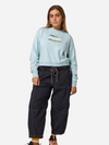 PARKS PROJECTS WOMEN'S FOREST FORAGER CROPPED CREW LIGHT BLUE