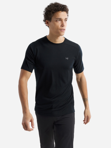 ARCTERYX IONIA MERINO WOOL MEN'S SHORT SLEEVE SHIRT BLACK
