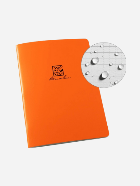 Rite In The Rain 6.625" X 8.5" Stapled Notebook- Orange