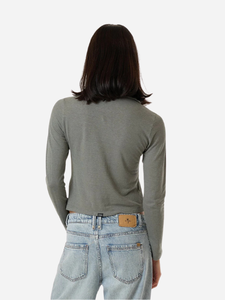 THRILLS WOMEN'S HEMP COLLARED LONG SLEEVE