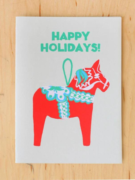 ALPHABET STUDIOS DALA HORSE GREETING CARD