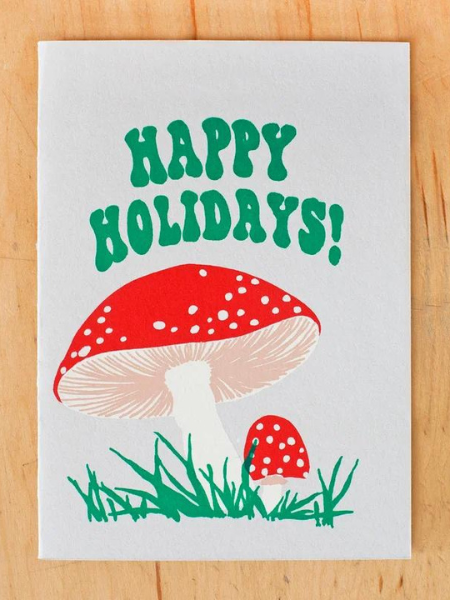 ALPHABET STUDIOS HOLIDAY MUSHROOMS GREETING CARD