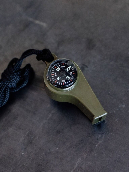 BRADLEY MOUNTAIN LANYARD WHISTLE + THERMOMETER + COMPASS