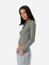 THRILLS WOMEN'S HEMP COLLARED LONG SLEEVE