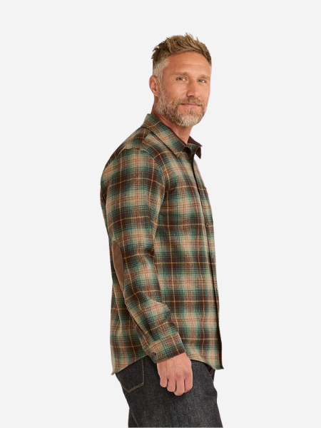 PENDLETON MEN'S PLAID ELBOW-PATCH TRAIL SHIRT