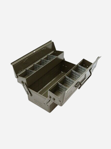 TOYO STEEL TOOLBOX WITH CANTILEVER LID AND UPPER STORAGE TRAYS