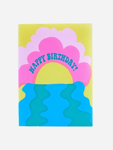 ALPHABET STUDIOS BIRTHDAY SUNSET GREETING CARD