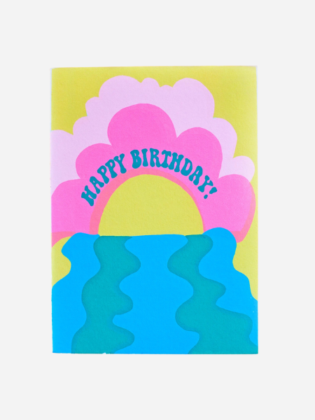 ALPHABET STUDIOS BIRTHDAY SUNSET GREETING CARD