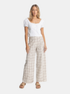 RHYTHM WOMEN'S RUMI CHECK WIDE LEG PANT