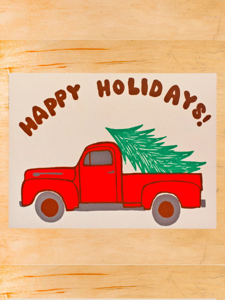 ALPHABET STUDIO HOLIDAY TRUCK GREETING CARD