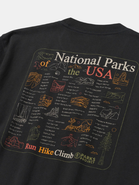 PARKS PROJECT NATIONAL PARK OUTLINE CHECKLIST TEE 