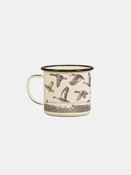 GENTLEMEN'S HARDWARE GREAT OUTDOORS LAKE & DUCKS ENAMEL MUG 17OZ