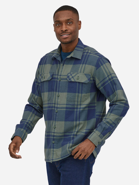 ICECREAM Check Flannel Shirt in Blue for Men