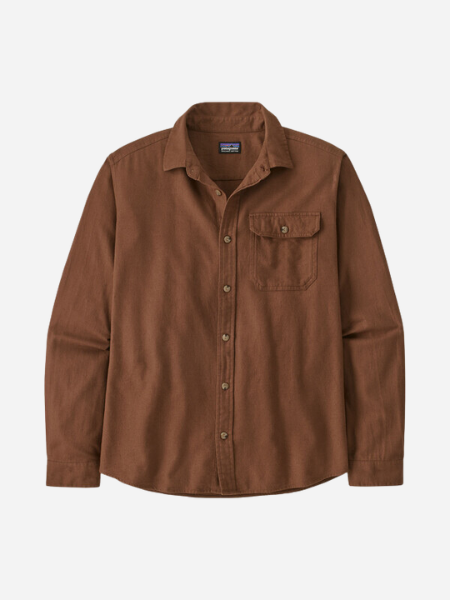 Patagonia Men's Long-Sleeved Cotton in Conversion Lightweight Fjord Flannel Shirt Moose Brown / L